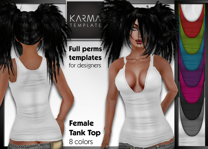 Karma Template - TGA - Female Tank Top - 8 Colors - Full Permissions
