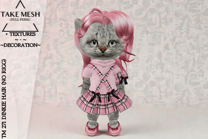 ! TakeMesh - TM 271 DINKIE HAIR (NO RIGG)