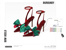 BASHKA - Xmas Bow Heels (Burgundy)
