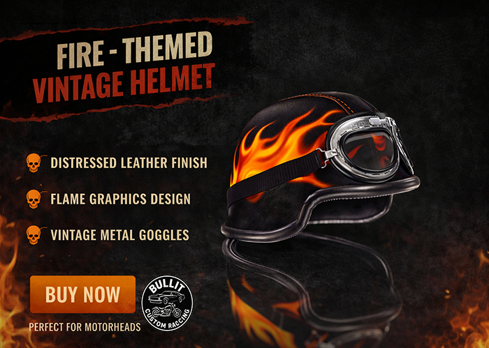B.C.R. Flame Helmet 