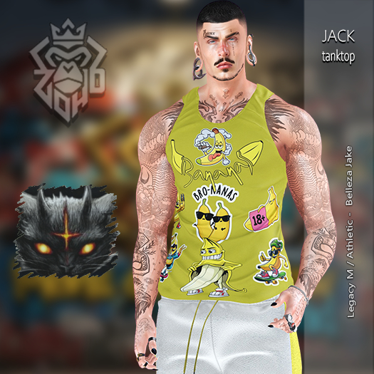 [ZH] Jack - TankTop - DarkCat Stickers ( AddUnpack)