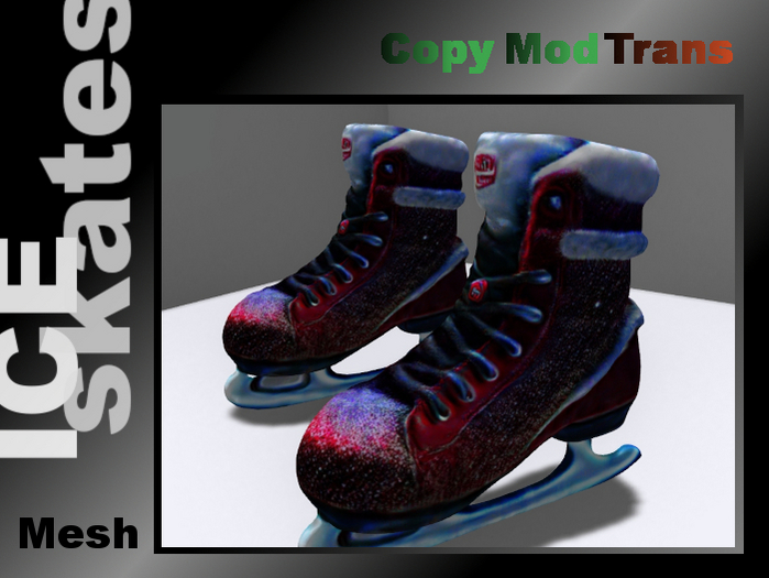 Mesh christmas ice skates