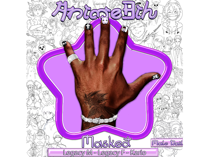 AnimeBih- Masked Set' Male Nails