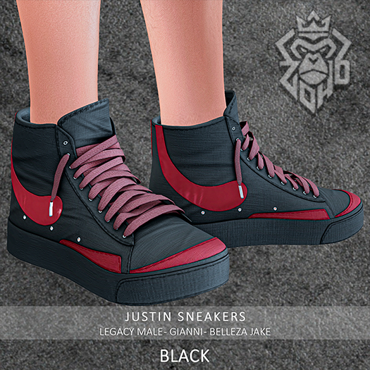 [ZH] Solid Justin Black -  (Box Add Me)