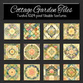 *Wallflowers* Cottage Garden Tiles