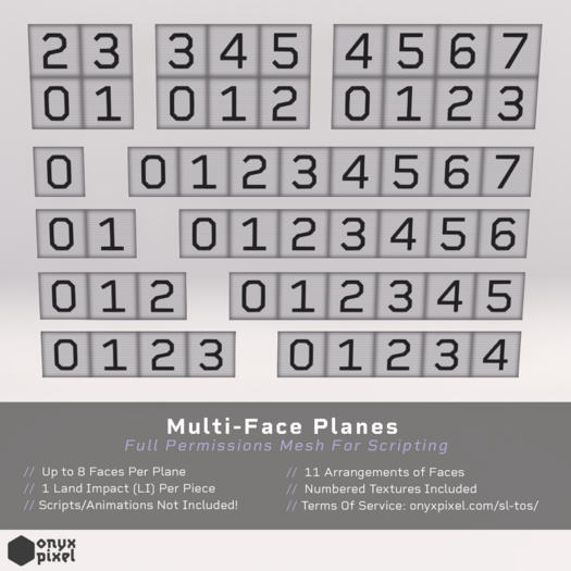 onyx.pixel - Full Permissions Mesh - Multi-Face Mesh