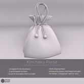 onyx.pixel - Full Permissions Mesh Kinchaku Purse