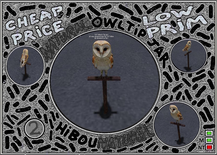 NATURAL OWL  2 TIPJAR