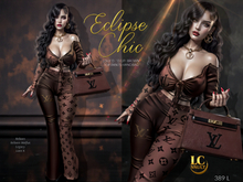 LC VAULT * Eclipse Chic, Luxury Designer Ensemble, Brown