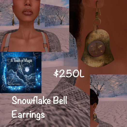 Snowflake Bell earrings-Box