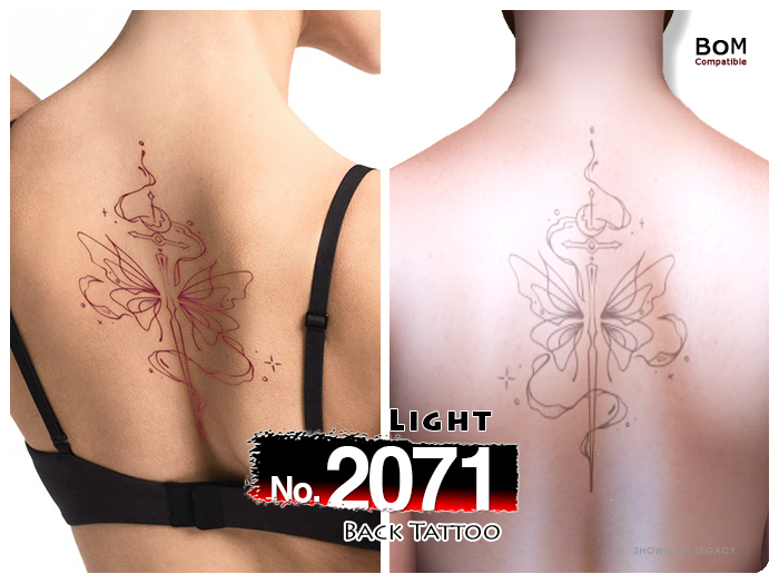 (Back Tattoo) No.2071 Light