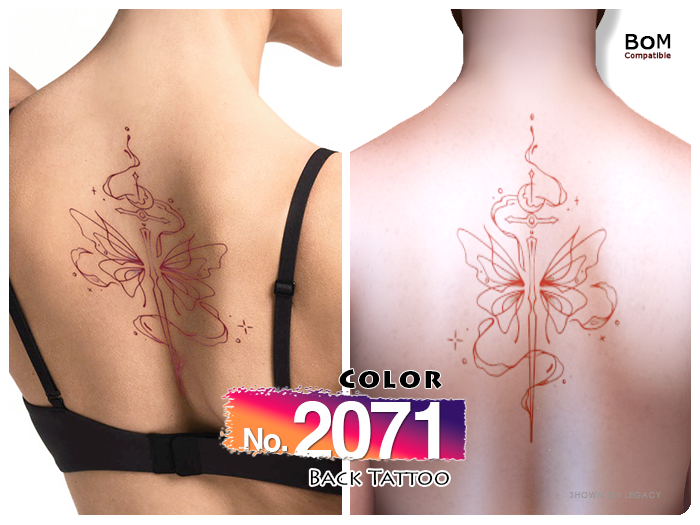 (Back Tattoo) No.2071 Color