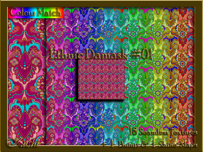 Ethnic Damask #01 Texture Pack