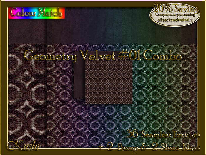Geometry Velvet #01 COMBO Texture Bundle