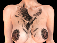 Ravenstone - 2K Crow Goth Tattoo BOM T35 Chest