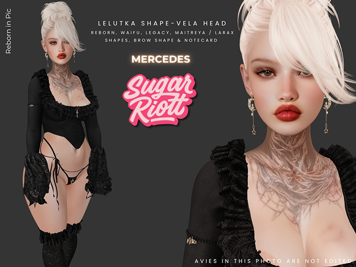 *Sugar Riott* Mercedes Shape-Lelutka Vela Head