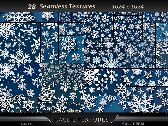 KJ W Snowflakes Textures Seamless
