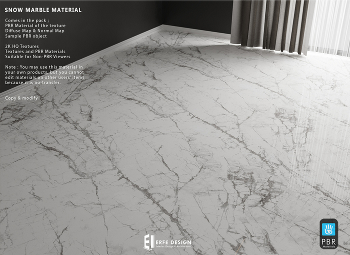 Snow Marble Material PBR - Erfe Design