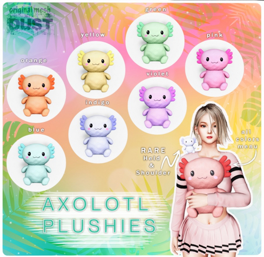 DUST: Axolotl Plushie Red RARE