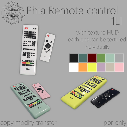~LLc~ Phia Remote control 1LI w. texture HUD