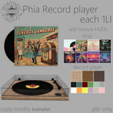 ~LLc~ Phia Record player 1LI each w. texture HUD