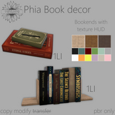 ~LLc~ Phia Book decor 1LI each w. texture HUD