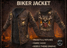 B.C.R. Leather Jacket w//Hoodie 