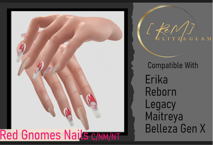 [ReM]  Red Gnomes Nails