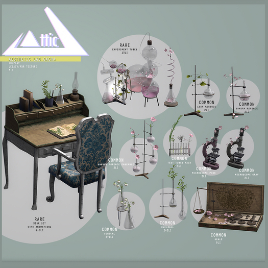 -ATTIC- Aesthetic Lab Microscope Gray