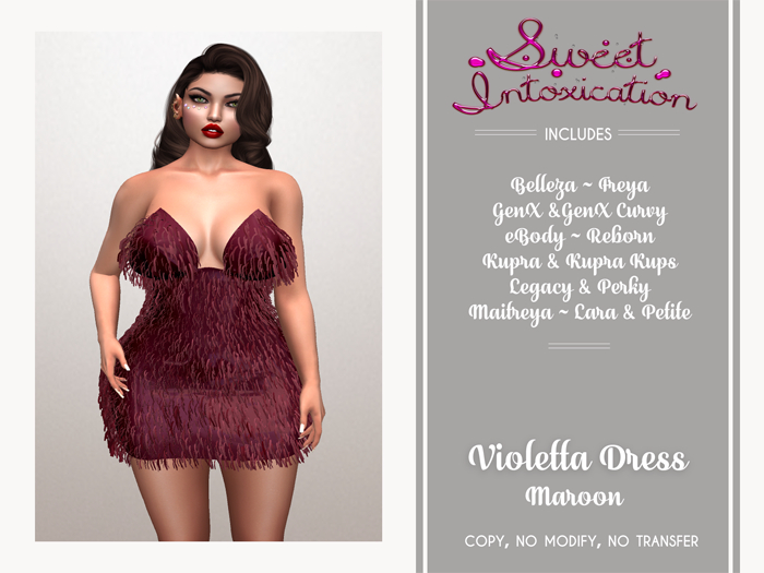 ::Sweet Intoxication:: Violetta Dress - Maroon