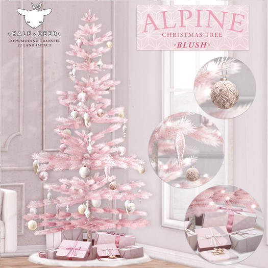 +Half-Deer+ Alpine Christmas Tree [Blush Pink]