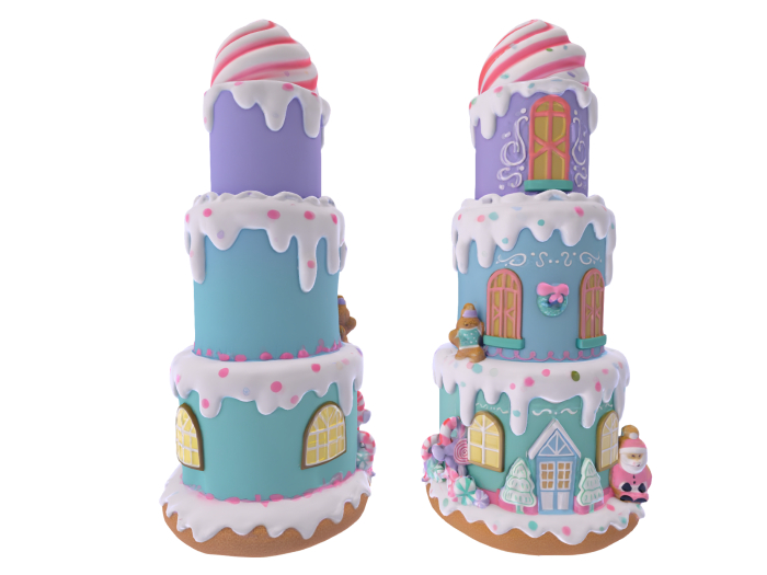 Christmas Pastel Gingerbread Cake FULL PERM