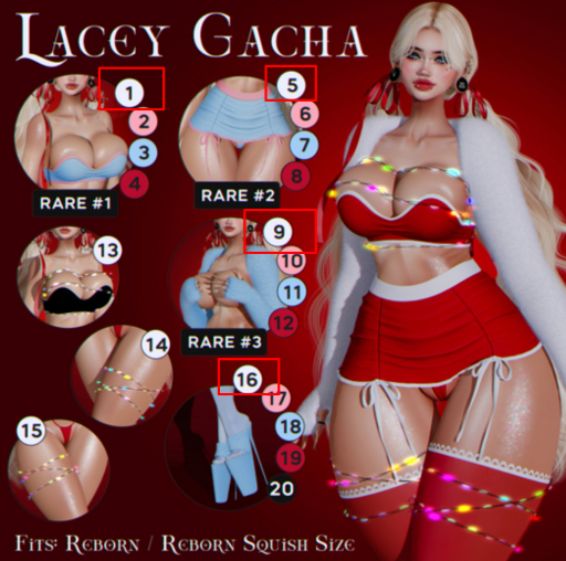 Mekaci - Lacey Set Withe #1 #5 #9 # 16