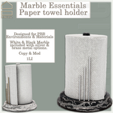 Baesic. Marble Essentials - Paper Towel Holders