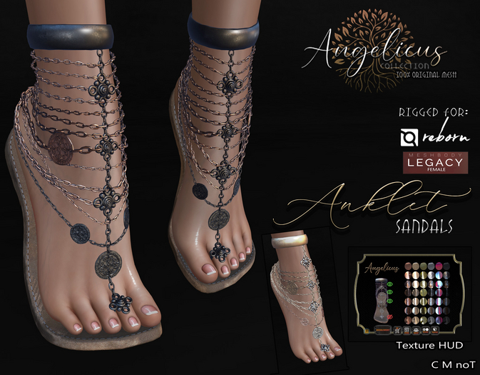 .AngelicUs. Anklet sandals Reborn, Legacy F