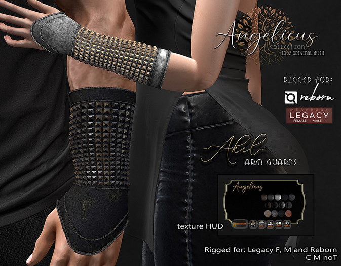.AngelicUs. -Aksel- arm guards- Reborn, Legacy Female + Male