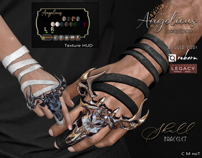 .AngelicUs. Skull bracelet  Reborn, Legacy Female + Male