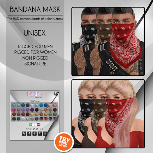 [EPIC] Bandana Mask (ADD ME) 
