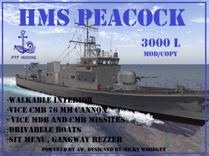 PTF  HMS PEACOCK    V1.0