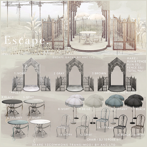 {anc} escape. COMPLETE SET