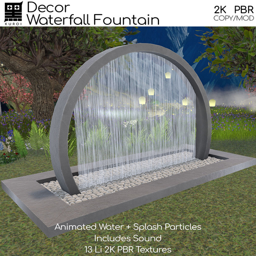 Kuroi - Round Fountain Concrete