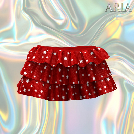 Christmas Red Ruffle Skirt Kupra