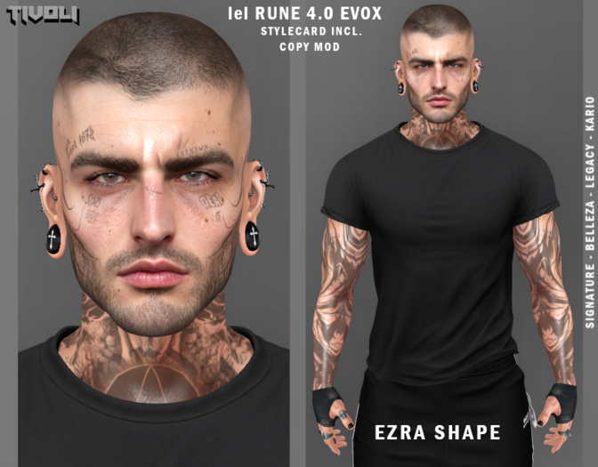 -Tivoli inc - Rune Shape lelutka Rune head 4.0 EVOX  