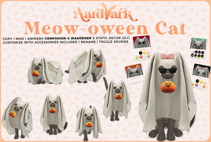 Aardvark : Meow-oween Cat - Siamese 