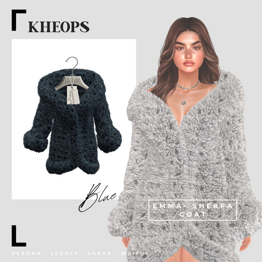 Kheops  /\ - EMMA - SHERPA COAT  - Blue