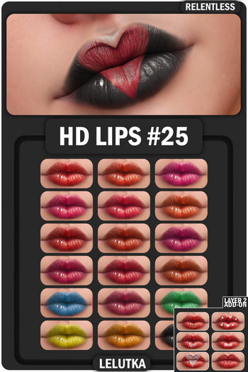 RELENTLESS HD LIPS #25 (LELUTKA)