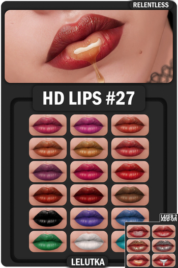 RELENTLESS HD LIPS #27 (LELUTKA)