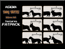 *6KW* FULL PERM Dog Butts Welcome Mat Textures FATPACK
