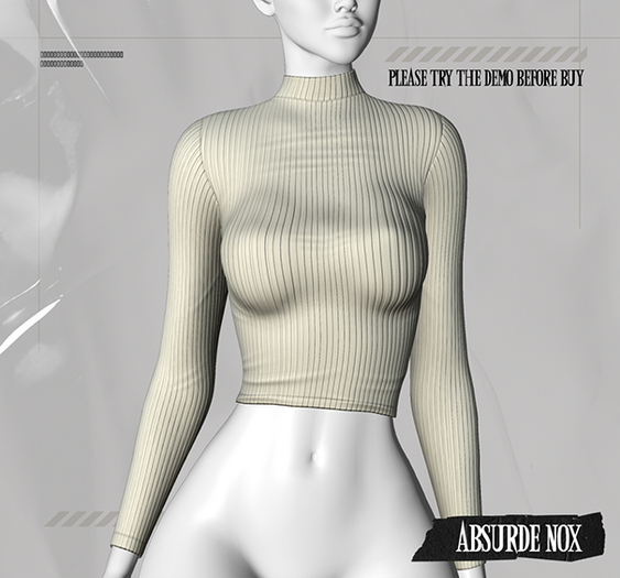 Absurde Nox - Blouse Ribbed Nox // Offwhite