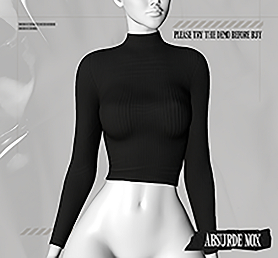 Absurde Nox - Blouse Ribbed Nox // Black